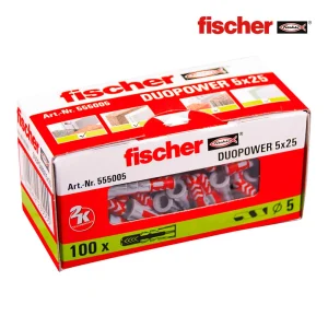 Buchas Duo Power 5x25 Fischer - Pack 100 Unidades