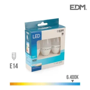Kit 3 Lâmpadas Vela LED E14 5w 400 Lm 6400k Luz Fr
