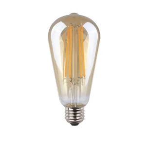 Lampada Ovoide Filamento LED Vidro Vintage E27 6w