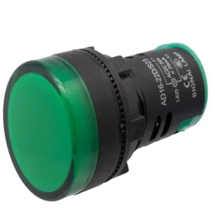 Piloto LED Industrial de 22mm, 24v Verde