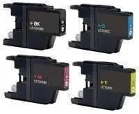 Conjunto 4 Tinteiros Compatíveis Brother Lc1220 /.
