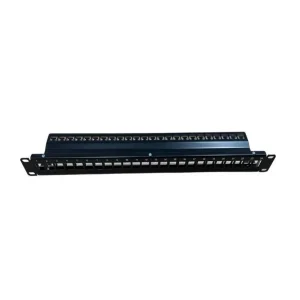Painel 19" 1u P/ 24 Keystone Rj45 Preto