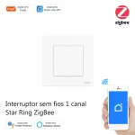 Interruptor Sem Fios 1 Canal Star Ring Zigbee