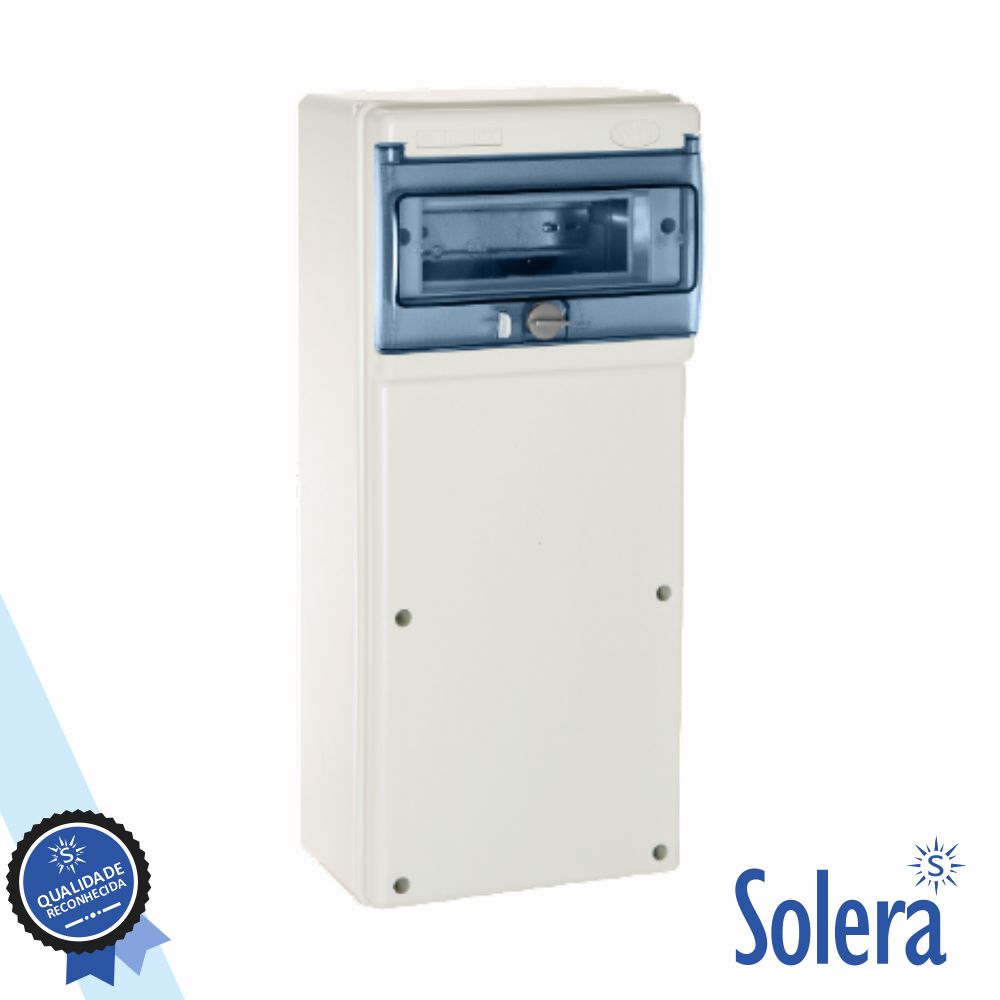 Caixa D/Elétrica 8 Elementos IP65 IK08 Tampa Lisa SOLERA