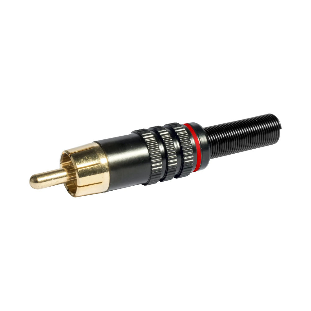Ficha RCA Macho Ø6mm Metal