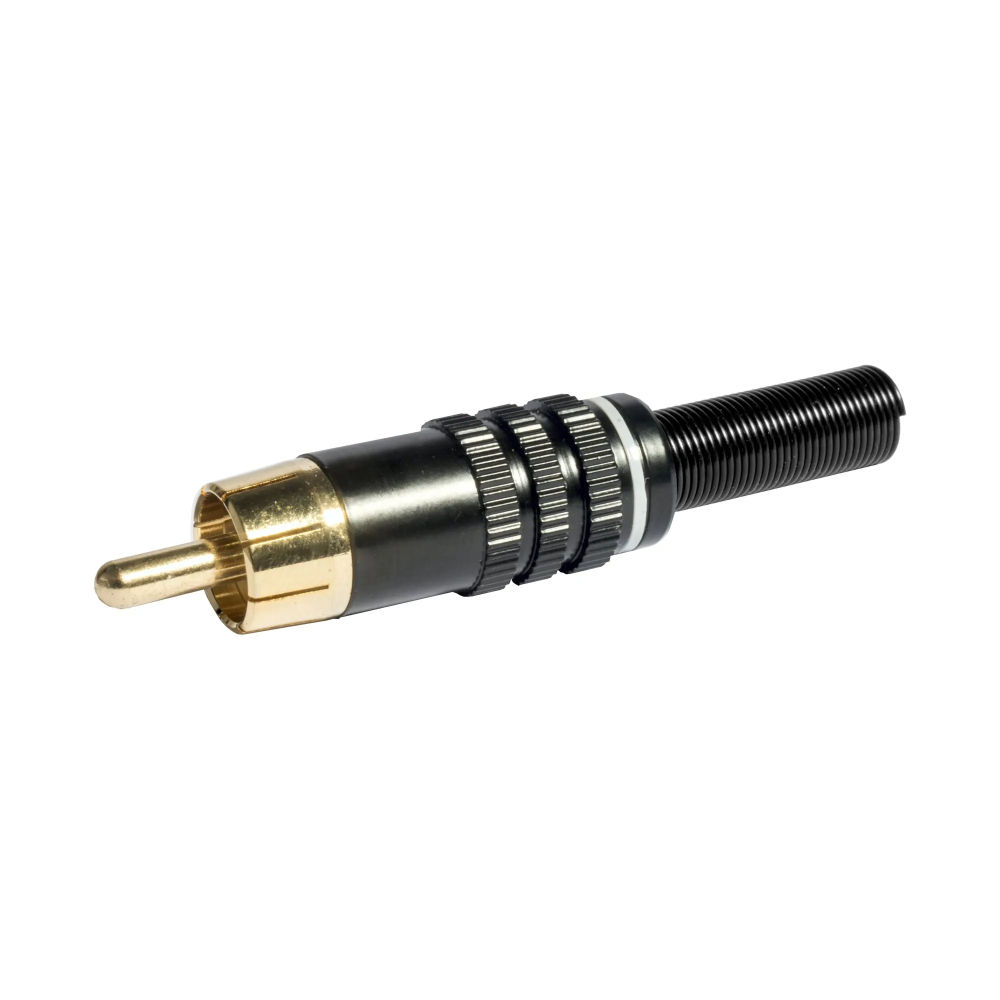 Ficha RCA Macho Ø6mm Metal