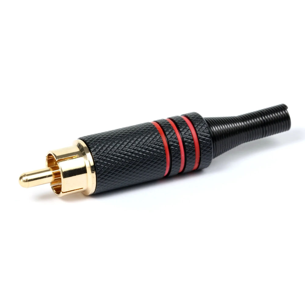Ficha RCA Macho Ø4,5mm Metal - Vermelho