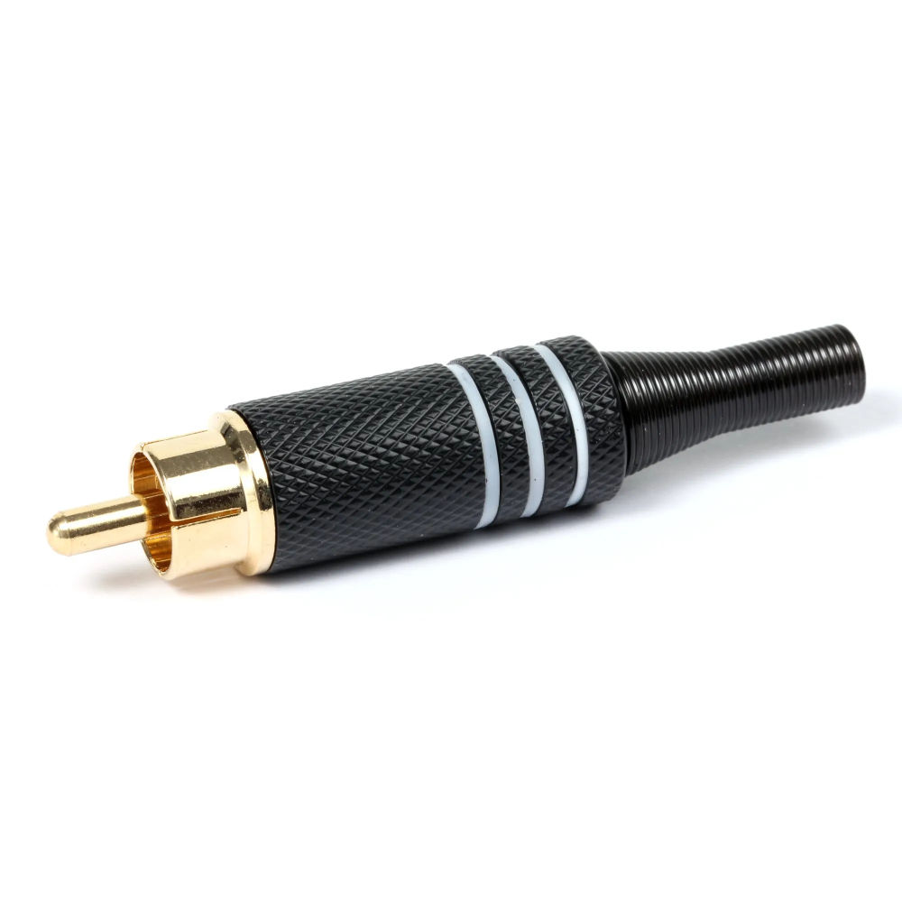 Ficha RCA Macho Ø4,5mm Metal - Branco