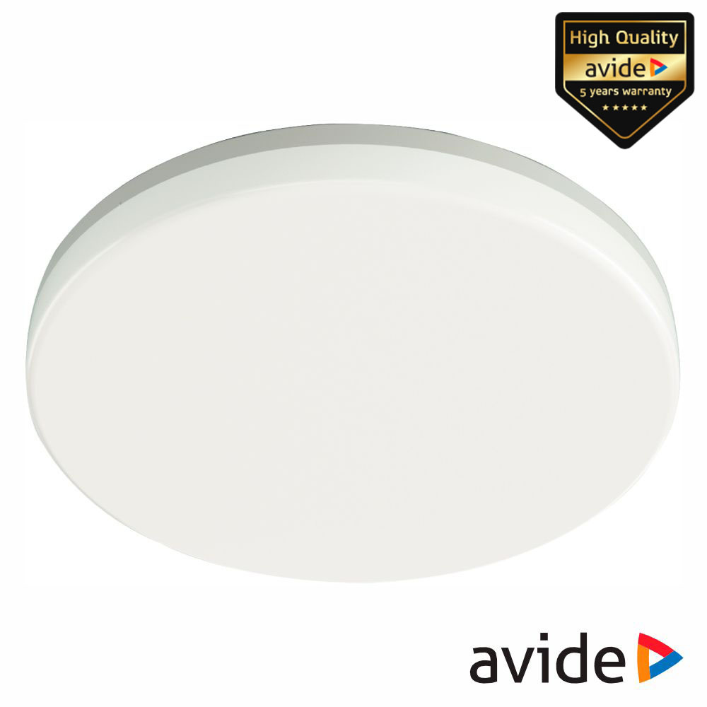 Aplique LED Redondo 24W 280mm 4000K 2400lm IP54 AVIDE