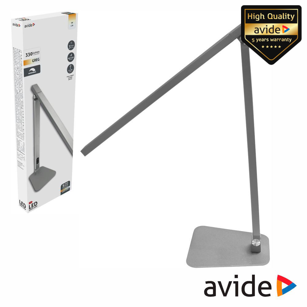 Candeeiro Secretária LED 8W 330lm 2200K-6500K AVIDE