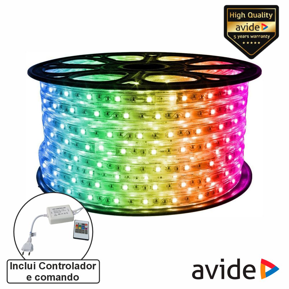 Fita 3000 LEDS 5050 RGB 220V 50m IP67 AVIDE