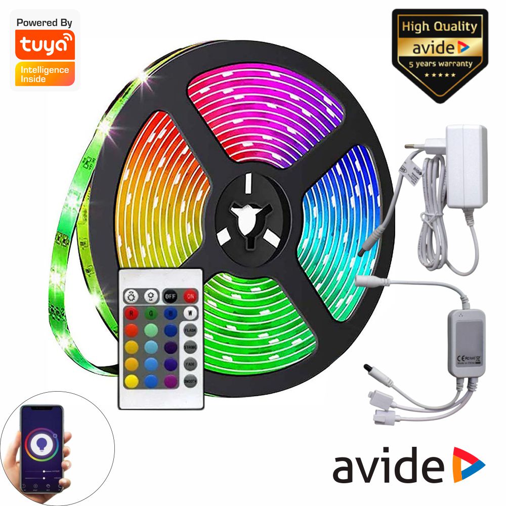 ABLSBL30RGB-WIFIIR KIT FITA 150 LEDS 5050 RGB 12V 5M IP65 WIFI+ IR AVIDE