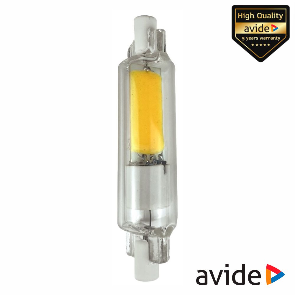 ABR7SNW5W-CL-D Lampada R7S 5W 230V led cob dimavel 78MM 4000K 500LM