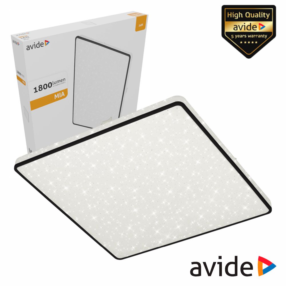 Painel Led Quadrado Aplique 24w 370mm 4000k 1800lm MIA AVIDE