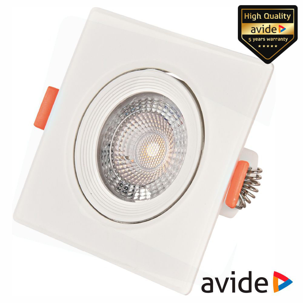 Painel LEDS Quadrado 7W 90mm 3000K 677lm 38º AVIDE