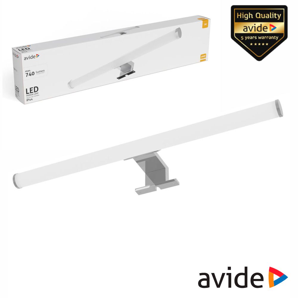 Candeeiro LED 7W 740lm 500mm 4000K IP44 Cromado AVIDE