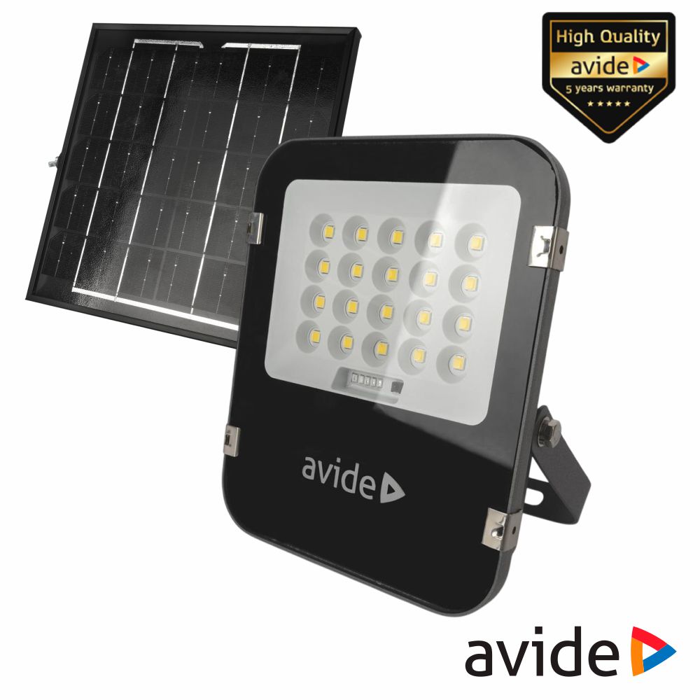 Foco LED Solar 50W 6400K 700lm IP65 C/ Comando AVIDE