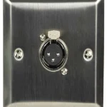 Placa de Aço com Socket Xlr