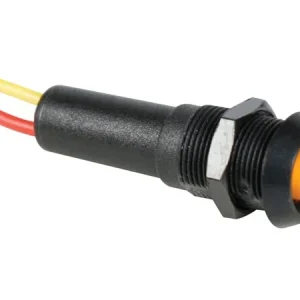 Lâmpada LED Amarela Pisca 12v com Encaixe Preto