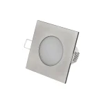 Downlight LED 5w 4000k Quadrado Níquel Ip54