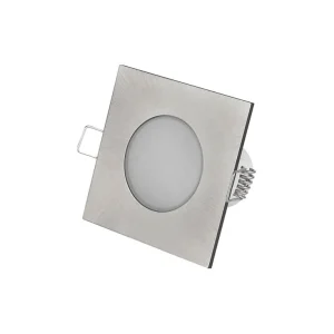 Downlight LED 5w 4000k Quadrado Níquel Ip54