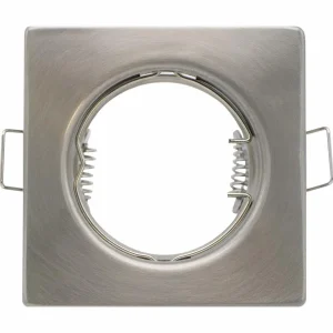 Aro Gu10 Quadrado Fixo Níquel