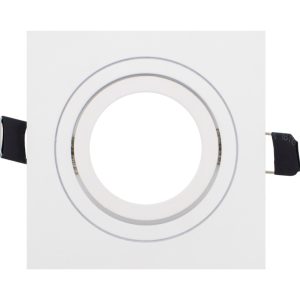 Aro Móvel Quadrado Aluminio Gu10 Branco