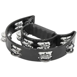 Tamborim Plastico de Duplo D Preto