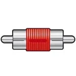 Adaptador Rca Macho para Rca Macho Vermelho