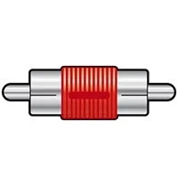 Adaptador Rca Macho para Rca Macho Vermelho