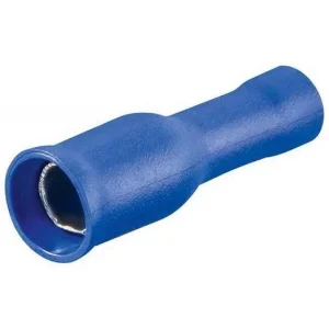 Terminal Cilindrico Femea Isolado Azul 5.0mm