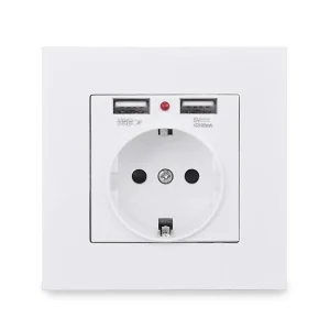Tomada Elétrica de Encastrar C/2 Usb 5vdc 2.1a