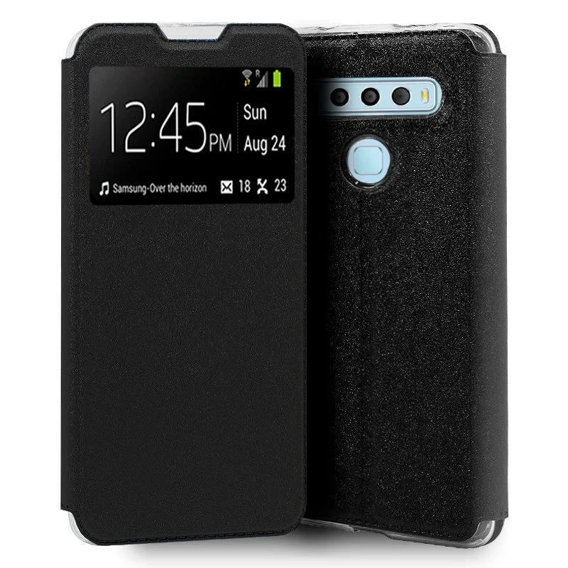 Capa Flip Cover Tcl 10l Liso Preto