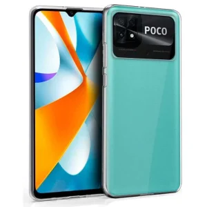 Capa de Silicone P/ Xiaomi Poco C40 Transparente .