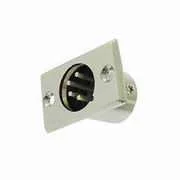 Ficha 4p Xlr Macho - Nickel - Chassis