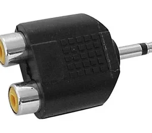 Macho 3.5mm Mono Jack para 2 X Rca Fêmea