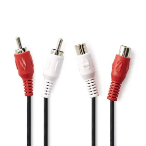 Cabo 2x Rca Macho Para 2x Rca Femea 10m