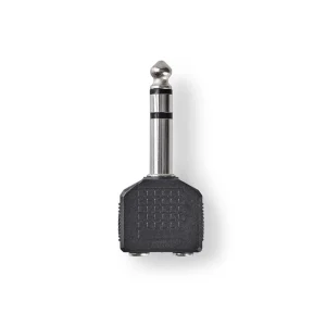 Adaptador de Áudio Estéreo 6,35 Mm Macho - 2x 3.