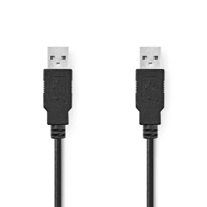 Cabo Usb 2.0 a Macho para a Macho Preto 2m