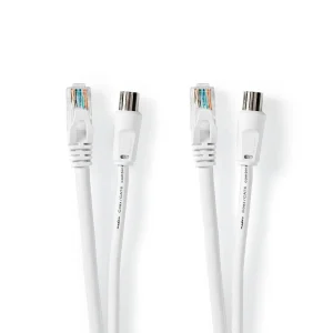 Cabo Coaxial Rf / Rj45 Cat6 Macho  Macho (3 Mts)