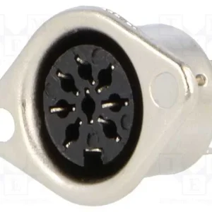 Ficha Din Metálica 8 Pinos Femea Painel