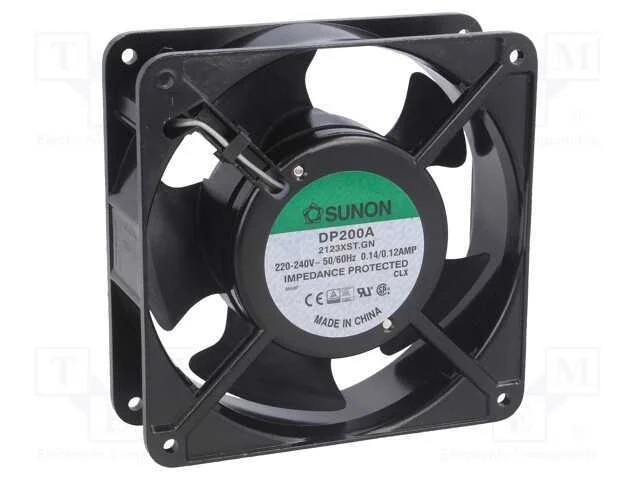 Ventilador: Ac. Transversal. 230vac. 120x120x38mm.