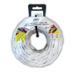 Cabo Paralelo Têxtil Trenzado 3x1.5mm Branco 5mts