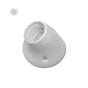 Casquilho para Lampada E27 Curvo - Branco