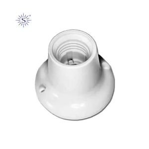 Casquilho Lampada E27 Reta - Branco