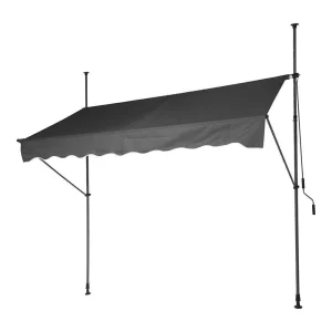 Toldo Ajustável 250x120cm Cor Cinzento