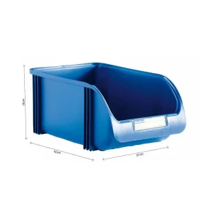 Caixa Contentora Empilhável 27cm Titanium Azul