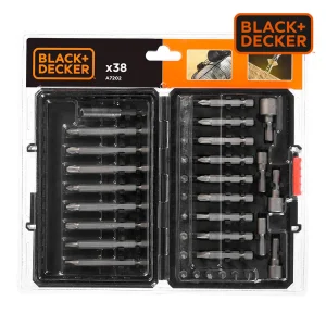Kit de 38 Peças para Aparafusamento Black e Decker