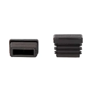 Topo de Borracha Retangular C/ Aba 30x20mm Preto