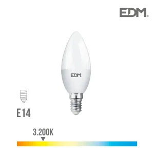 Lâmpada Candeiro LED E14 5w 400lm 3200k Luz Quente